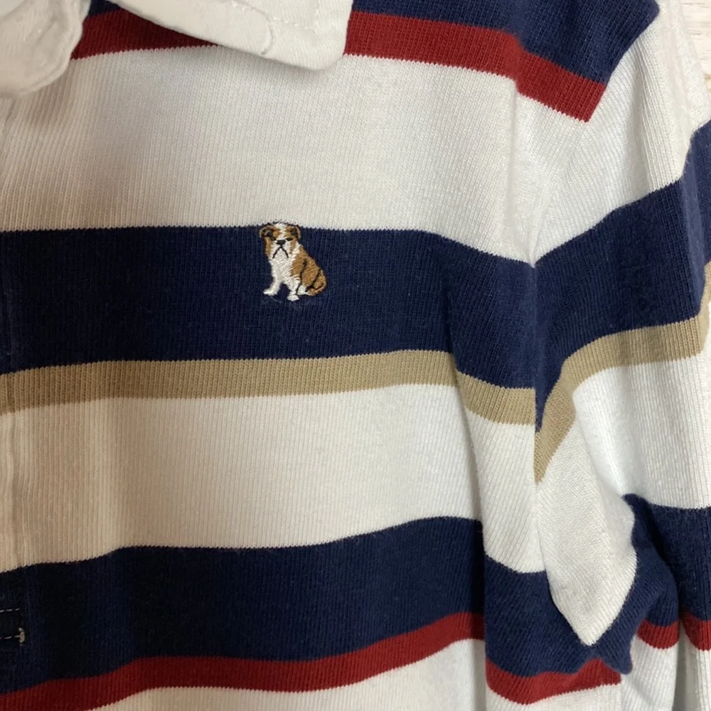 Janie & Jack Boys Rugby Striped Shirt Size 12 - Picture 3 of 7